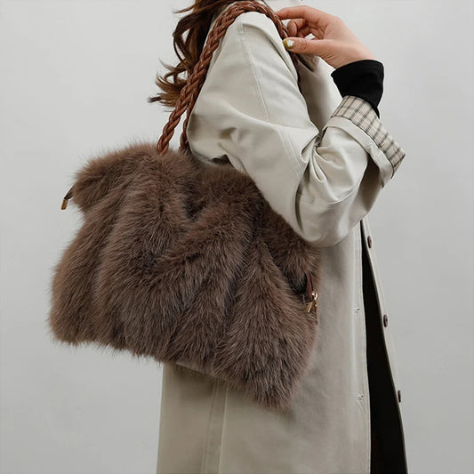 Lillian Fur Tote Bag